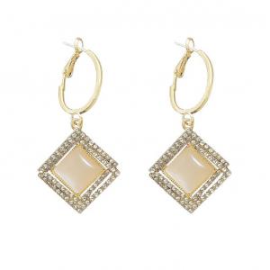Pendientes del gancho de Sterling Silver White Coral Earrings de la moda 925 para los pendientes de plata de la piedra preciosa hecha a mano de la joyería de las muchachas