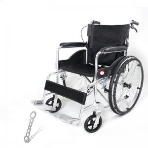 China Aluminum Alloy Folding Medical Transport Wheelchair 100kg Load Capacity supplier