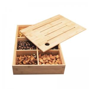 Square Removable Lidded Wooden Box For Dry Fruit Storage 41*31*24cm