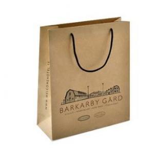 China Brown Paper Shopping Bags With Handles , Kraft Paper Grocery Bags supplier