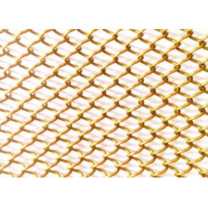 China Flexible Home Decor Metal Coil Drapery 13ft Gold Mesh Curtain supplier