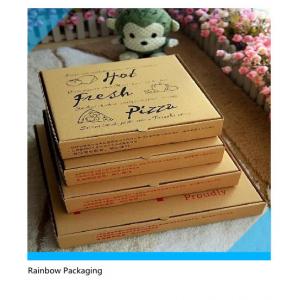 China Take Away Pizza Paper Box Packaging Foldable With Printing Surface supplier