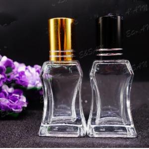 China glass perfume bottle china Wholesale Fancy clear Bottle With Aluminium Cap roll on Glass Refill Empty Perfume hot stock supplier