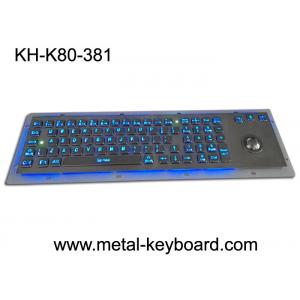 China Rugged Backlit Metal Keyboard with Ergonomics Design Trackbal , USB interface supplier