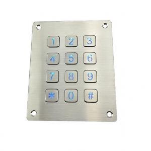 Numeric metal keypad 12 keys keypad for access control system