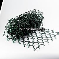 China Vinyl Coated Steel Chain Link Fence Fabric 8ft high PVC Green color for sale