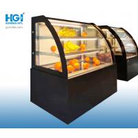 China 47in Modern Glass Curved Glass Refrigerated Bakery Display Case Sliding Door CE on sale