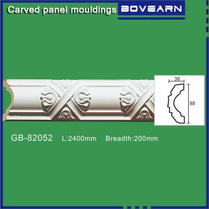 Polyurethane Carved wall mouldings/ chair rails/ white primed color customized OEM accepted