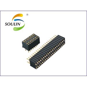 China Straight H5.0 Female Header Connector 1.27x2.54mm Pitch Y Type supplier