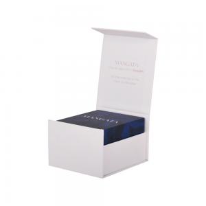 White Foldable Magnetic Flip Cover Rigid Paper Gift Box Packaging Candle
