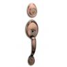Residential Copper Color Door Handle Sets / Entry Door Handle Lock Sets