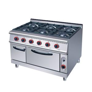 Commercial 6 Burners Gas Oven Range Stove 220KG Capacity and Voltage V LPG2800PA