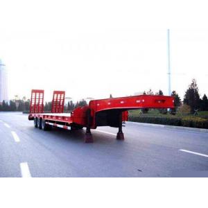China Low Bed Semi Trailer Truck 3 Axles 80 Tons 17m for Loading Construction Machine supplier