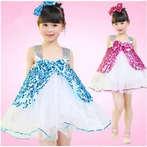 China Girl‘s sequined costumes dance costumes dress for children supplier