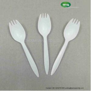 5.5 Inch Bioplastic Spork Great For School Lunch, Picnics Or Restaurant Pure Natural Extract Saving The Environment