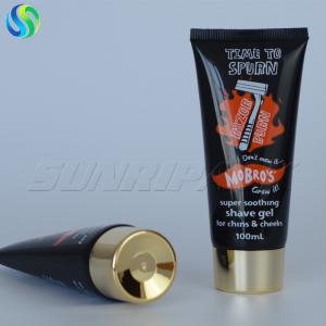 China 100ml/3.5oz empty shiny cap shave gel plastic tube for cosmetics packaging supplier