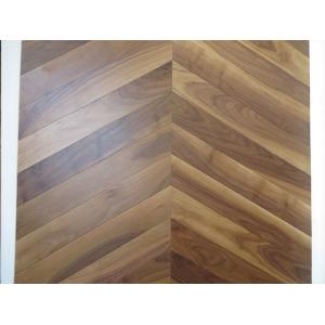China American walnut Chevron parquet engineered wood flooring; Chevron in American Walnut wood flooring supplier