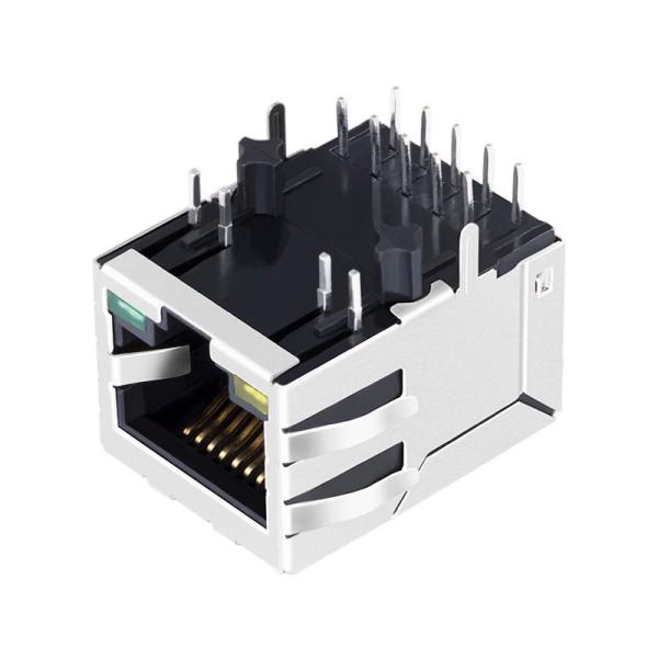 China HR871155C escogen el puerto RJ45 Jack modular con 10/100 base-T LPJ0162GDNL wholesale
