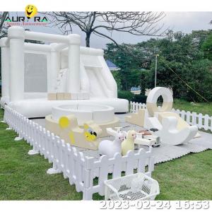 White Soft Play Equipment Set Play Yard Fence Pe Outdoor Kids Customized