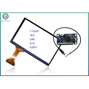 China 7 Inch 16:9 Projected Capacitive Touch Screen With USB Interface , COB Type ILI2511 Controller supplier