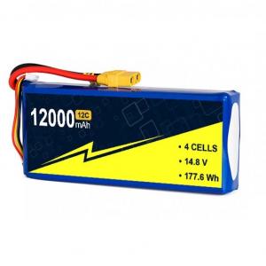 14.8V 12000mAh 4S UAV Lipo Battery 12C 25C With W/XT-30 For Helicopter Airplane