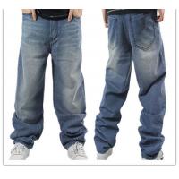 China Customizable Clothing Loose Plus Size Denim Jeans Pants for Men,Fat Man Denim Trousers for Men on sale