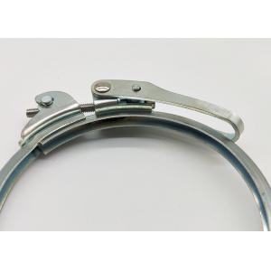 China Round Ring Pipe Connection Adjustable 100MM Galvanized Tube Clamp wholesale