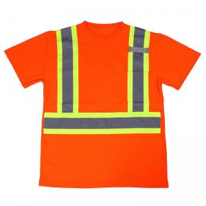 Unisex Reflective Safety Shirts Washable OEM High Visibility T Shirts