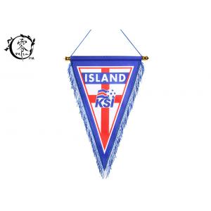 World Cup Iceland Polyester Multicultural Flag Banners , Sublimation Printed Team National Pennant Flag