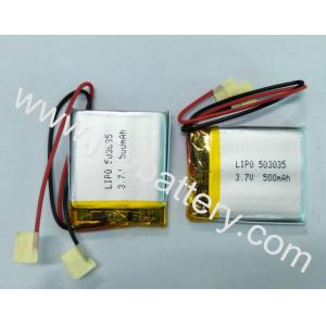 China 503035 li polymer battery 3.7v 500mAh,302545 452530 503035 742045 3.7v 300mah 310mah lipo rechargeable battery wholesale