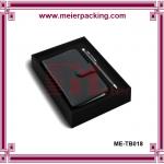 A caixa da caixa barata preta da pena do cartão de alta qualidade/pena personalizou/a caixa de empacotamento ME-TB018 pena de Notebook&