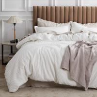 China Enjoy a Restful Night's Sleep with 100% Cotton Waffle Weave Coconut White Duvet Cover on sale