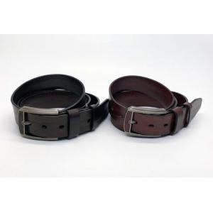 China Genuine Mens Casual Leather Belt 3.8cm Width With Inlaid Leather Buckle supplier