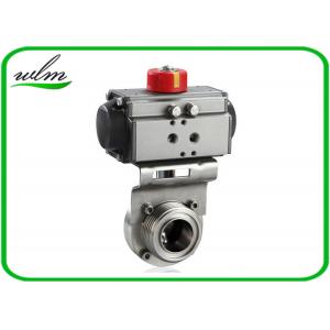 China Aluminium Actuator Pneumatic Butterfly Valve , Male / Female Threaded Butterfly Valves wholesale