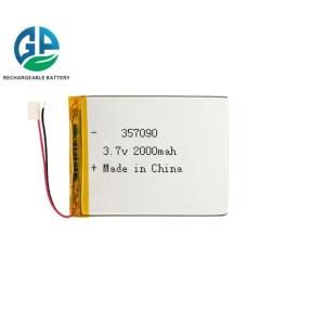 China 3.7 V 2000mah 357090 Lithium Ion Polymer Power Bank pour hélicoptère Rc supplier
