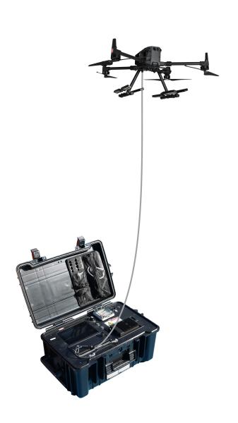 Secure Tethered Uav Relay System 3000W Tethered Drone Box 220VAC