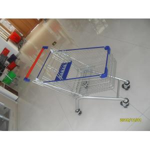 China Anti UV Plastic Parts Vegetable Shopping Trolley For Supermarket , Easy Push Hanle supplier