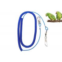 China 5m Clear Blue Birds Flying Safety Coiled Rope Spring Steel For Preventing Parrot Flying on sale