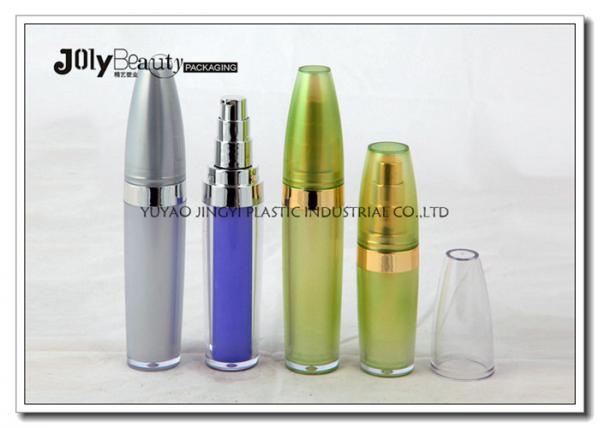 Bullet Shaped Plastic Airless Bottle 10ml For Serum , Makeup Pump Bottle