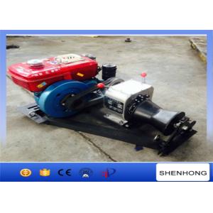 China Small Cable Pulling Wire Rope Winch / Engine Powered Winch 5HP Rated load supplier