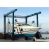 Heavy Yacht Mobile Harbour Crane , Blue Color Seaport Crane Steel Structure