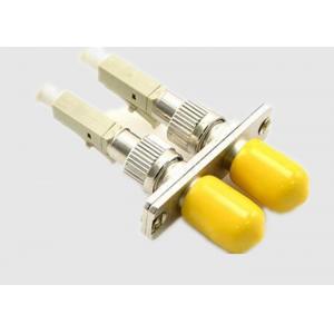 RoHS Yellow Dust Caps Duplex ST To LC Fiber Adapter