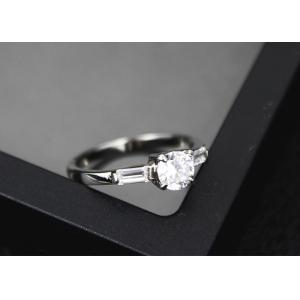 China Exquisite Zirconia Diamond Ring , Stainless Steel Crystal Zirconia Engagement Rings supplier