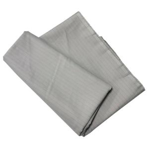 China Grey 10mm Stripe Heavyweight ESD Polyester Cotton Fabric 65% Polyester 1% Carbon Fiber supplier