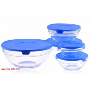 China 5Pcs Heat Resistant Preservation Glass Bowls Nested Dipping or Storage Bowls with Lids supplier
