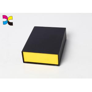 Durable Personalised Gift Box Yellow Black Normal Size With Foil Paper Board