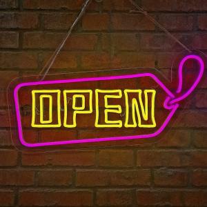 240V Waterproof Led Neon Open Sign Indoor 300lm Neon Bar Open Sign