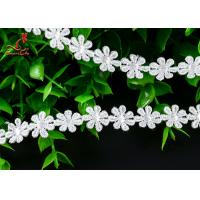 China Polyester Flower Surround Water Soluble Embroidery Lace Trim For Dress on sale