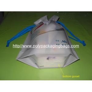 Personalized CPE / LDPE Drawstring Plastic Bags For Girls Underwear / Bra / Bikini / Vest