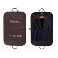 China Brown Oxford Suit Garment Bags Waterproof With Leather Handles on sale